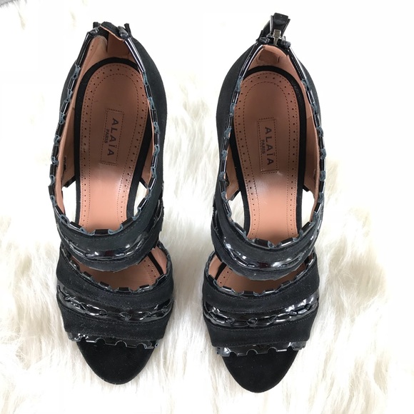 ALAIA platform suede sandals - Picture 2 of 4